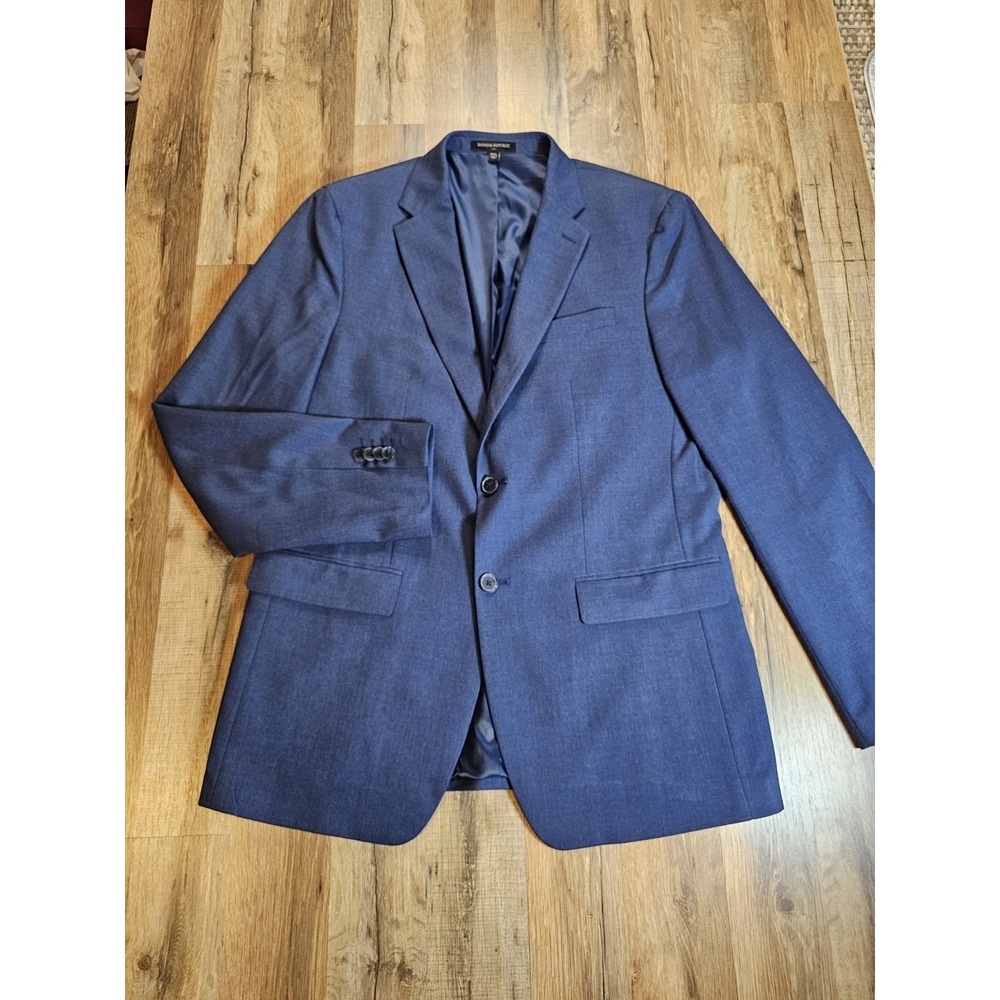 Banana Republic Blue Blazer Sports Coat Men's Size 42 Long - Picture 3 of 5